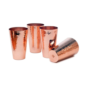 Gobelets à boisson en cuivre faits à la main, design chinois traditionnel, empilables pour les fêtes, verres à eau, cocktails, bière, vin - Product Image 2