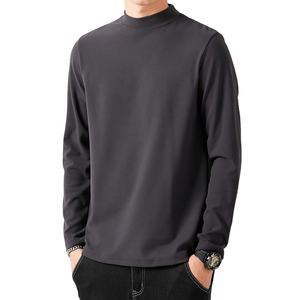Sudadera de algodón pesado con bordado personalizado para hombre 2025, ropa de calle de lujo, Sudadera con cuello liso para otoño - Product Image 1