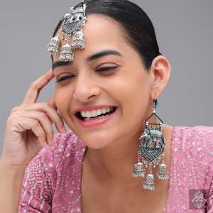 PRAO's Stylish Big <b>Elephant</b> Jhumki Fashion <b>Earrings</b> - Product Image 1