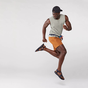Shorts de sport pour hommes sur mesure en gros OEM, style urbain, motif uni, tissu Oxford, taille élastique, couleurs et logo personnalisables, toutes tailles - Product Image 5