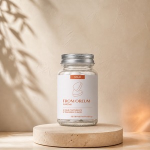 [FROM OREUM] Pasta de Dientes Sólida para Hoteles, Sabor Mandarina de Jeju, 60 Tabletas para Baños de Huéspedes - Product Image 3