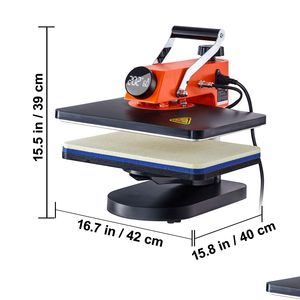 5 in 1 Digital Sublimation Transfer Heat Press <b>Machine</b> 12\"x15\" Fast Heating 360 Swing Away <b>T</b>-<b>Shirt</b> & Vinyl <b>Printer</b> - Product Image 6