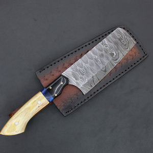 New Design High Quality Chef Knife Steel Kitchen Knives Etched Blade <b>Wood</b> Handle <b>Slicing</b> Kitchen Knives - Product Image 2