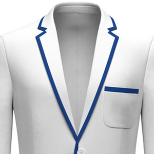 Blazer formel unisexe Zeta White en coton biologique, doublure personnalisée, double bordure, prêt à expédier, fabrication OEM Greek Life - Product Image 5