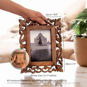 Marco de Fotos de Madera Maciza de Estilo Antiguo, Hecho a Mano, Decoración Tradicional para el Hogar u Oficina - Product Image 3