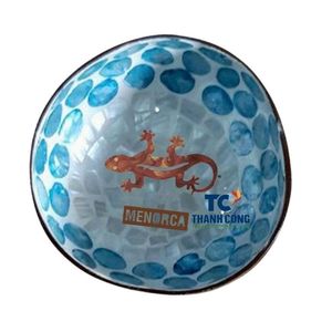 Bol en nacre de coco de premier choix avec motif mosaïque Gecgo pour le marché des souvenirs de Majorque, Portugal - Product Image 1