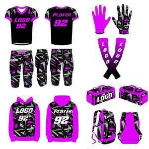 American Football Uniform Kit Custom Design Team Jersey and Pants Mens Training Sportswear Quick Dry Polyester Outfit OEM Bulk - Product Image 4