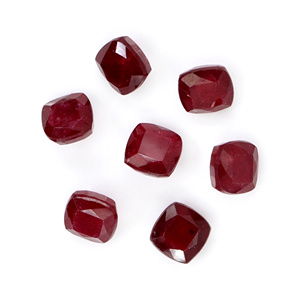 Natural Bangkok Ruby Calibrated 6mm <b>Cushion</b>, Natural Loose Faceted Ruby Gemstone For Jewelry Making Ready To Use - Product Image 4