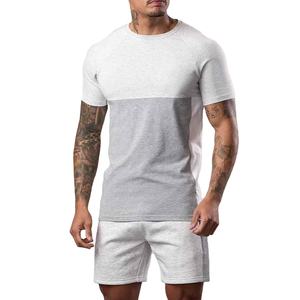 Ensemble de survêtement d'été 2 pièces en coton épais, T-shirt et short respirants, ensemble jumeau pour homme, vêtements de marque, 2 pièces - Product Image 1