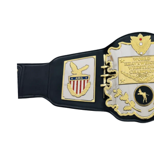 Ceinture de champion du monde de lutte poids lourd - Ceinture sportive personnalisable au design AWA avec détails dorés - Lutte de qualité supérieure - Product Image 3
