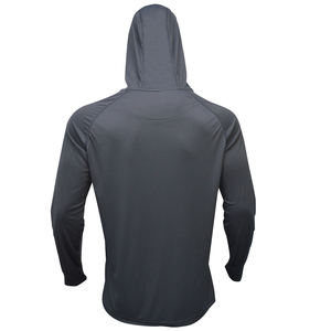 <b>Mens</b> Lightweight Hooded Fishing Shirt UPF 50 Quick Dry Solid Color Polyester <b>Long</b> <b>Sleeve</b> Pullover <b>Top</b> - Product Image 3