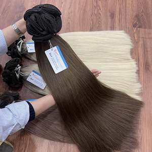 ARTÍCULO DE TENDENCIA 100% Extensiones de cabello de trama de cabello virgen atado a mano vietnamita crudo de alta calidad sin desprendimiento sin enredos - Product Image 5