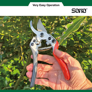 SONO G103 Industrial DIY Right-Handed Bypass Pruning Shears Aluminum Alloy Handles PVC Grips <b>PTFE</b> Coated Carbon Steel Black 1 - Product Image 3