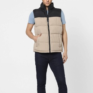 Gilet matelassé léger et chaud pour homme, en tissu brillant, personnalisable en gros, veste sans manches sur mesure OEM pour hommes - Product Image 1