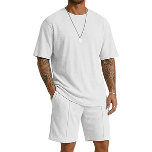 Conjunto de Ropa Urbana para Hombre, Fabricante de Camisetas de Algodón y Pantalones Cortos Cargo, 2 Piezas, Verano, Suministro al por Mayor OEM - Product Image 1