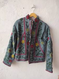 Wholesale Price Cotton <b>Women's</b> Hand-Embroidered Floral Bomber <b>Jacket</b> Suzani <b>Jacket</b> for <b>Women</b> Gift for Her - Product Image 2