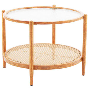 Table basse ronde en rotin de 25.6 pouces - Product Image 2