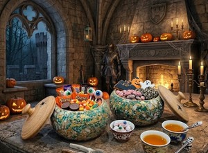Pot décoratif artisanal en mosaïque d'œufs avec couvercle en bambou tressé, récipient pour bonbons, feuilles de thé, snacks secs et décoration rustique pour la maison - Product Image 6