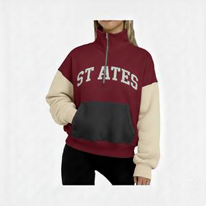 Sudadera de invierno personalizada ODM al por mayor de alta calidad para mujer, estilo hermandad, poliéster/algodón, tallas grandes, con letras griegas y hombros caídos - Product Image 5