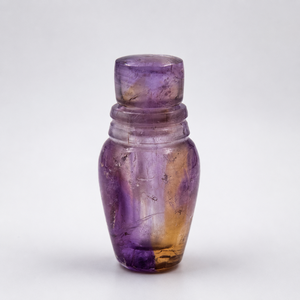 Flacon décoratif en cristal d'améthyste violette sculpté à la main, flacon de parfum en pierre précieuse, pot de pierre de guérison spirituelle pour la décoration de la maison - Product Image 4