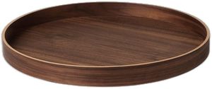 Plateau rond en bois classique et durable pour desserts, hôtellerie, restaurants, cafés et cadeaux - Product Image 3