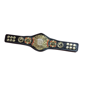 Cinturón de Campeón Mundial con Correa Negra y Detalles en Dorado y Rojo, Cinturones de Título Coleccionables Premium - Product Image 5