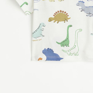 T-shirts pour garçons délavés à l'acide en gros / T-shirts oversize unis pour enfants en coton imprimé - Product Image 3