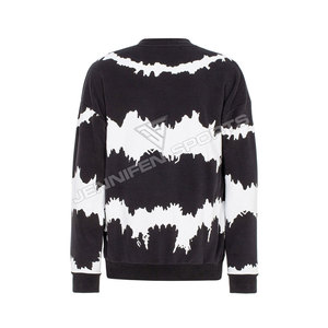 Sudadera de cuello redondo de felpa francesa de algodón grueso para invierno, teñida, cortavientos, transpirable, con logo personalizado y hombros caídos, al por mayor - Product Image 2