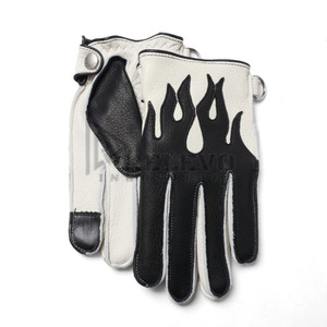 Flame Design Customized Leather Boxing <b>Gloves</b> <b>Moisture</b> Wicking New Arrival White Custom Colors 10oz 12oz 16oz - Product Image 3