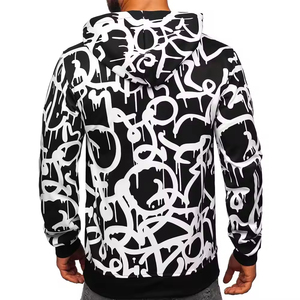 Solid Color Casual Unisex Winter <b>Hoodies</b> Custom Discharge Printing 100% Cotton Terry Fabric Eco-Friendly <b>Lightweight</b> Breathable - Product Image 2