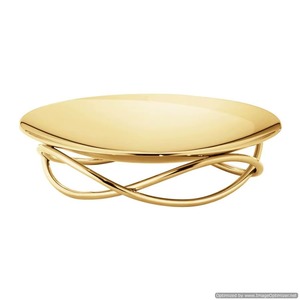 Porte-savon de salle de bain élégant en métal, support en acier inoxydable avec dossier surélevé - Product Image 6
