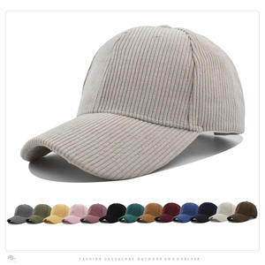 Gorra de béisbol unisex de pana de color liso para otoño e invierno, estilo nuevo, visera curva, a la moda, para uso exterior - Product Image 2