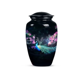 Hot Selling Black Aluminium Beautiful Guitar Cremation Adult <b>Urn</b> for Human Ashes Decorative <b>Large</b> <b>Urn</b> With Free Velvet Bag - Product Image 5