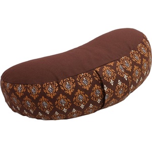 Coussin de méditation en forme de croissant en gros, avec logo personnalisé, en coton biologique, oreiller de yoga, coussin Zafu rempli de sarrasin pour la méditation et le yoga - Product Image 2