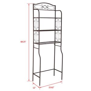 Spedizione Gratuita - Scaffale Moderno a 3 Livelli in Metallo da Posizionare Sopra il WC, Impermeabile, in Ferro, per Bagno, Angolare, Portaoggetti da Doccia YJ - Product Image 6