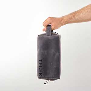 Genuine Leather Toiletry Bag <b>Mens</b> Dopp Kit Luxury Shaving Wash Bag Travel Cosmetic <b>Pouch</b> Wholesale Price Dist TYG-0186 - Product Image 6