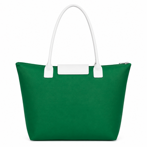 Sac fourre-tout personnalisé Iota Phi Lambda Sorority, vert et blanc, logo brodé, usage quotidien, grande capacité, sac fourre-tout en cuir pour femme - Product Image 3