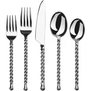 Collection de couverts haut de gamme en acier inoxydable, idéale pour une mise en scène de table et des événements prestigieux - Product Image 1