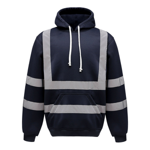 Sudadera con Capucha de Alta Visibilidad para Trabajo, con Forro Polar Cálido, para Hombre, Sudadera de Seguridad de Alta Visibilidad para Construcción, con Logotipo Personalizado - Product Image 1