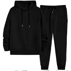 Ensemble de survêtement à capuche pour homme, nouveau design, respirant, coupe régulière, 100 % coton, couleur unie, streetwear d'hiver, avec strass, vente en gros - Product Image 1