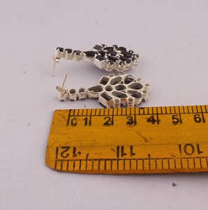 Pendientes Colgantes de Plata de Ley 925 con Iolita Natural, Pendientes de Gota con Piedras Preciosas Azules Violetas, Joyería de Alta Calidad - Product Image 5