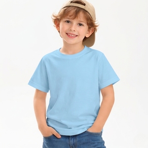 Camiseta Infantil al por Mayor con Logotipo Personalizado, 100% Algodón, Manga Corta, Lisa, para Niños, Verano, Cómoda, Informal - Product Image 2