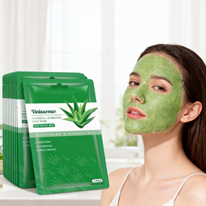 Aloe Vera Skincare Folha Máscaras Vitamina C algodão infundido Máscaras para uso diário - Product Image 1