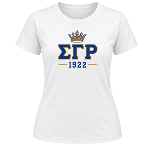 เสื้อยืดผู้หญิงลายกรีกตัวอักษร Sigma Gamma Rho Sorority ผ้าฝ้าย แขนสั้น คอกลม แฟชั่นลำลอง ขายส่ง - Product Image 1