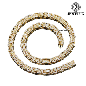 Cadena cubana de eslabones helados de alta demanda, estilo moissanita completa, joyería de lujo hip hop, chapado en oro de 18 quilates, plata 925, Jewelux - Product Image 5