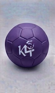 Purple Solid Color <b>Football</b> With K4 Logo Design <b>Training</b> Soccer Ball - Product Image 2