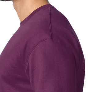 เสื้อสเวตเชิ้ตคอกลมสีแดงเลือดหมูสำหรับผู้ชาย แขนยาว สวมใส่สบาย ผลิตจากผ้าฝ้ายผสมโพลีเอสเตอร์ เนื้อนุ่ม อุ่นสบาย เหมาะสำหรับฤดูหนาว ทรงปกติ สีพื้นเรียบ - Product Image 5
