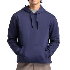 Sudadera con Capucha 100% Algodón para Hombre, Sudadera Gruesa con Capucha y Corte Holgado, Diseño Liso para Invierno - Product Image 1