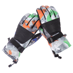 Gants de ski chauffants électriques imperméables en cuir véritable de haute qualité avec logo personnalisé directement de l'usine pour les sports de neige pour hommes - Product Image 1