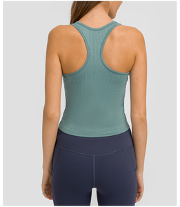 เสื้อกล้ามถักลูกไม้สีพื้นสไตล์วินเทจสำหรับผู้หญิงจาก PHANTOM IMPEX เนื้อผ้าระบายอากาศดี ทรงสปอร์ต คอกลม แขนกุด เหมาะสำหรับโยคะ 81% - Product Image 6